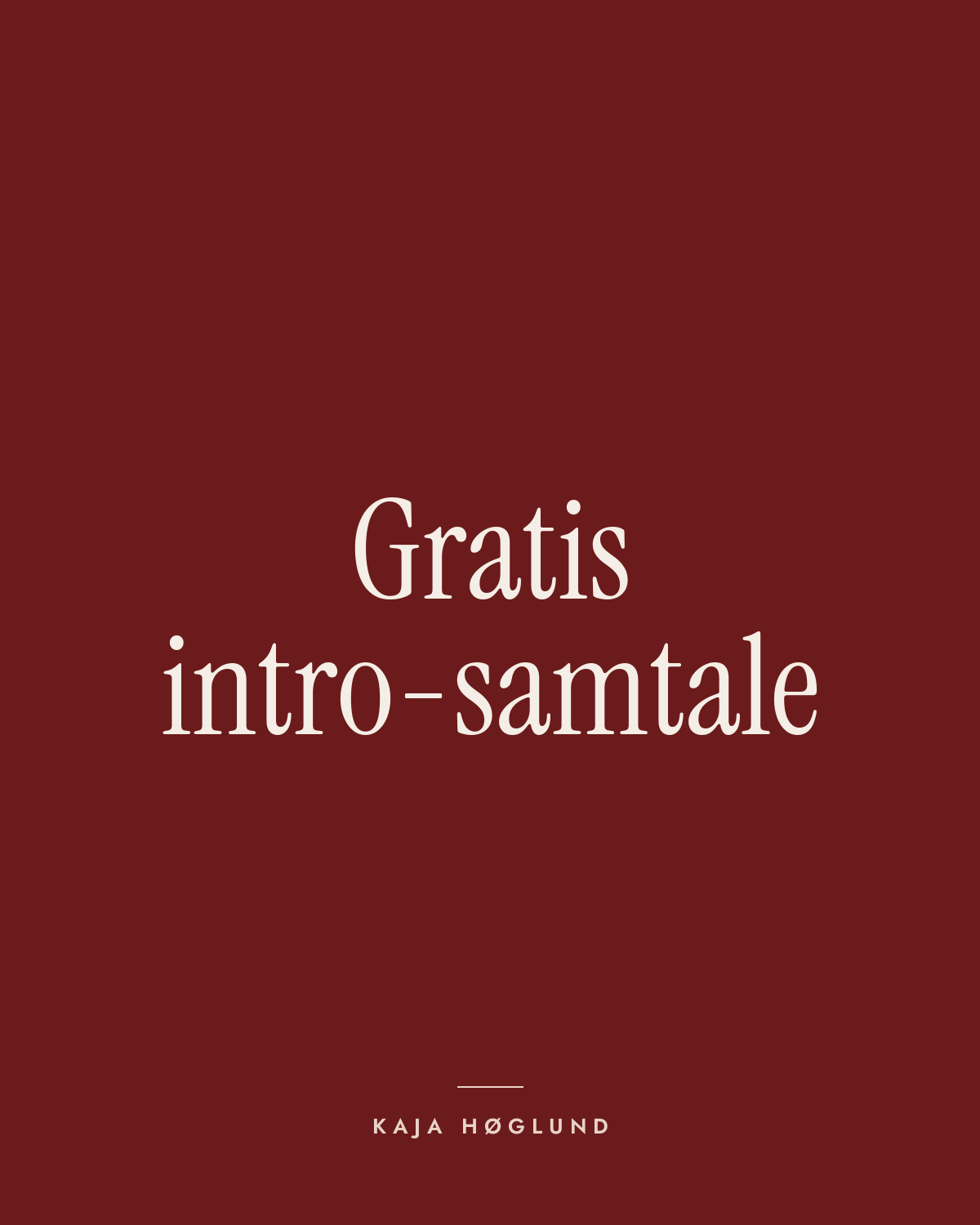 Gratis intro-samtale