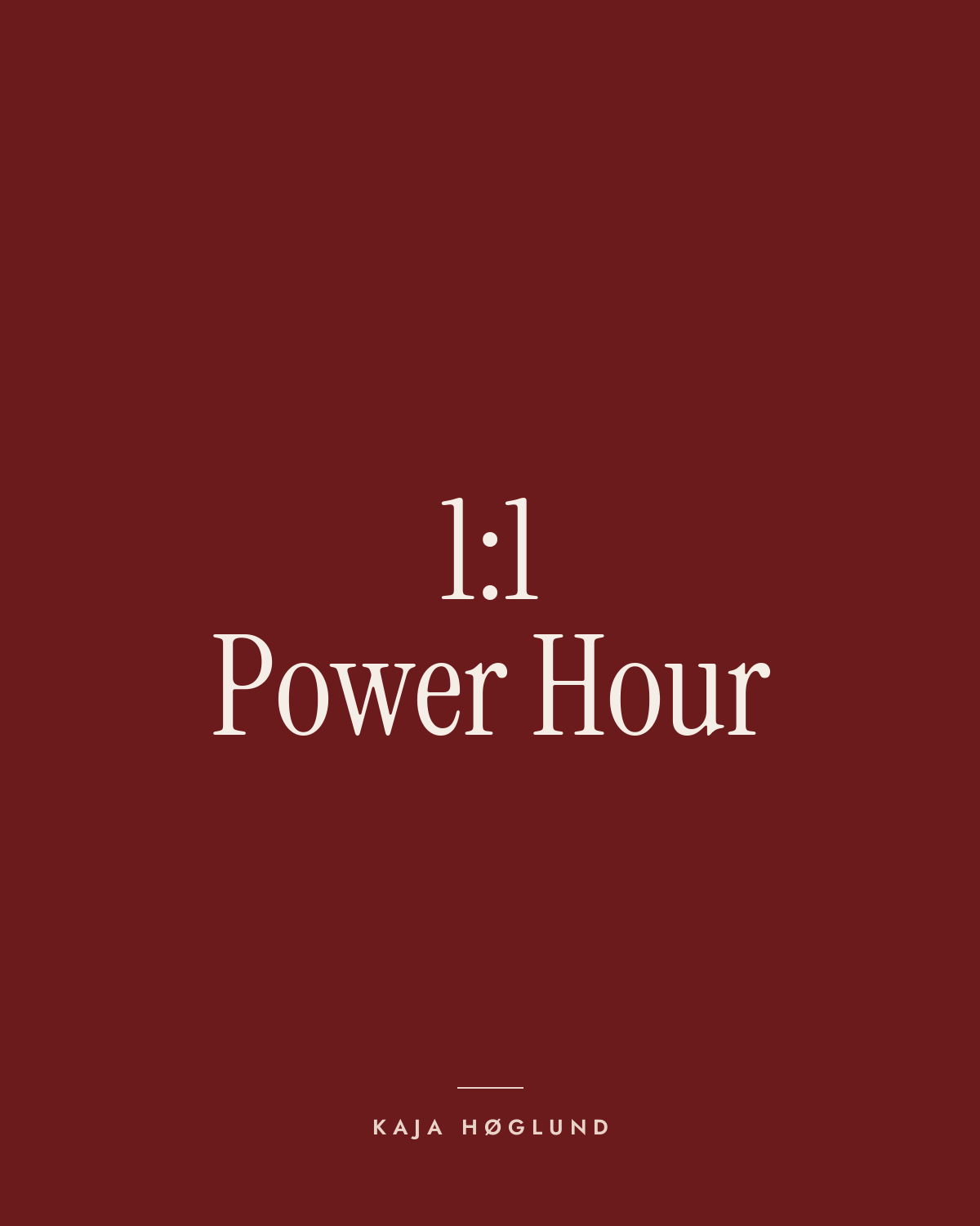 1:1 Power Hour